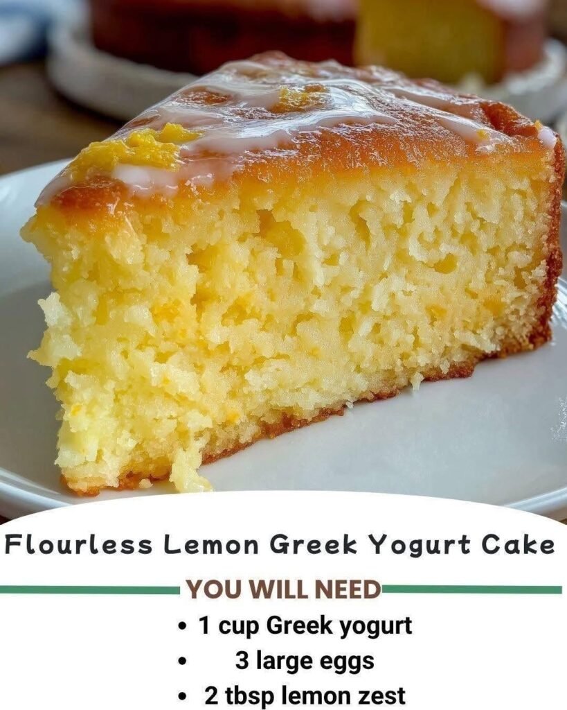 🍋 Flourless Lemon Greek Yogurt Cake