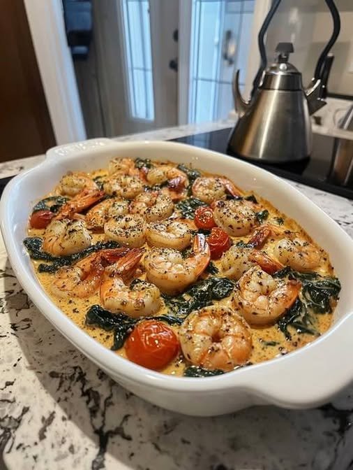 🍤 Creamy Tuscan Shrimp