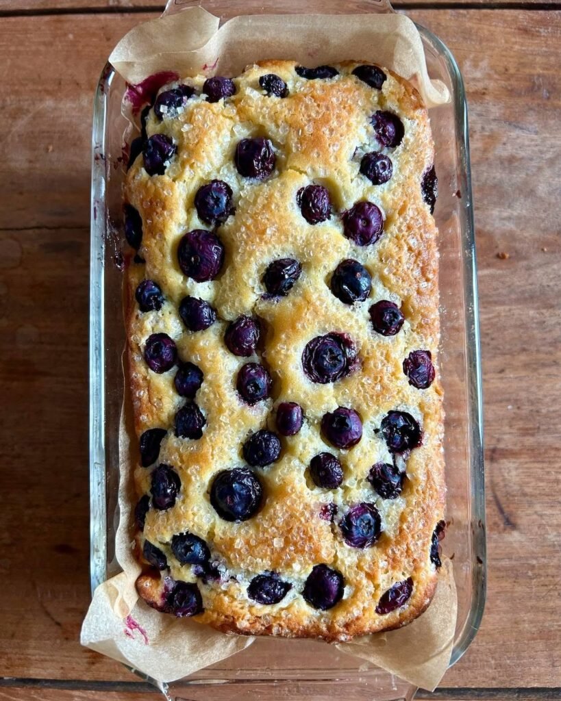 Sourdough Lemon Blueberry Quick Bread