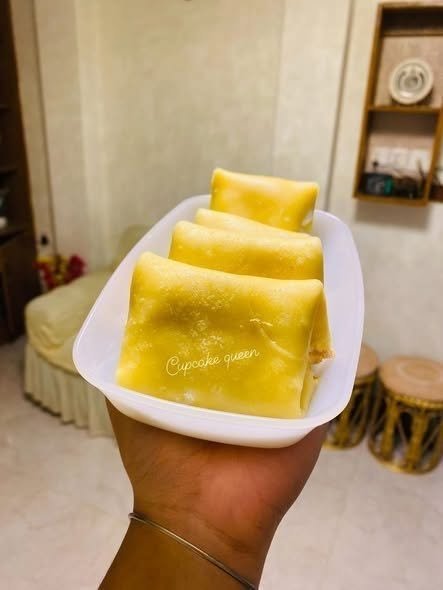 Thai Viral Mango Stuffed Pancake