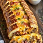 Sourdough Cheese Stuffed Garlic Bread