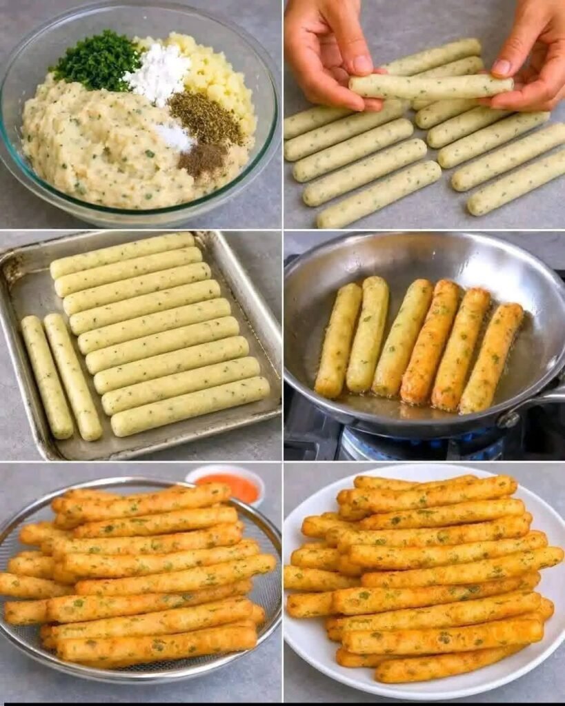 Crispy Potato Cheese Sticks