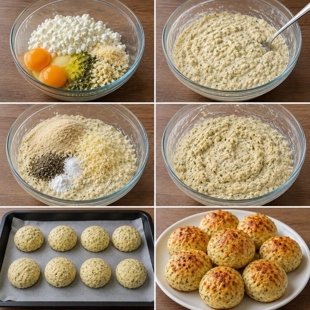 Fluffy Cottage Cheese Garlic Rolls