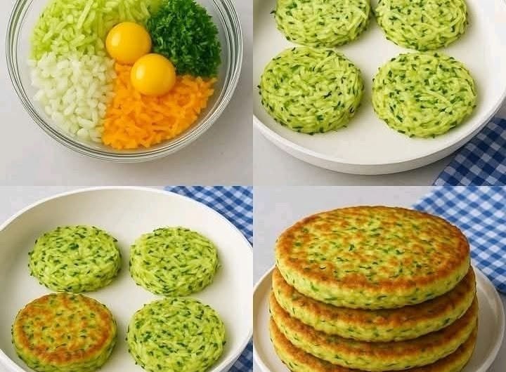 Healthy Vegetable Pancakes (Low-Calorie)