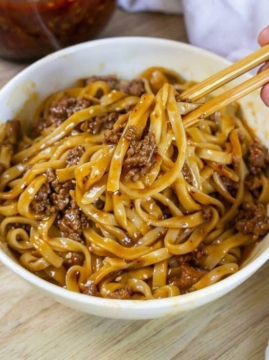 Savory Mongolian Beef Noodles
