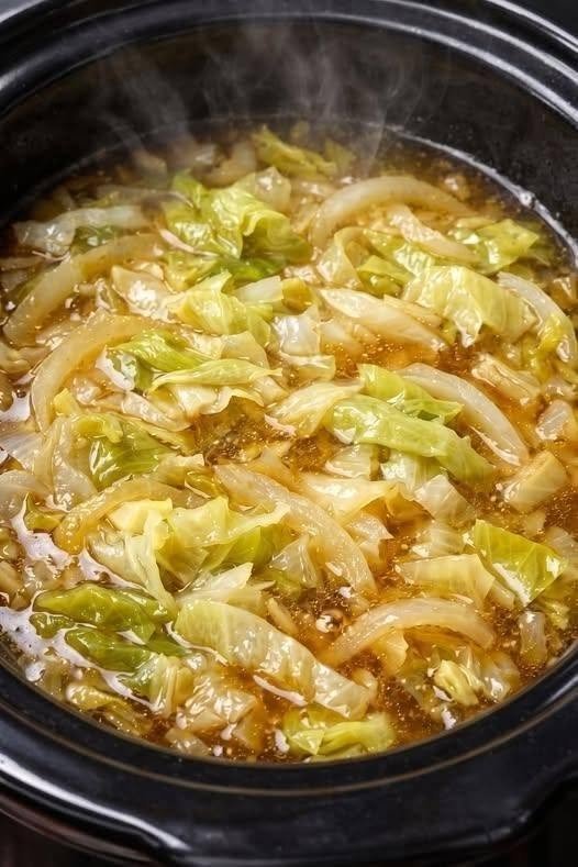 Slow-Cooked Rustic Cabbage and Onion Soup