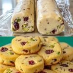 Sourdough Pistachio Cranberry Shortbread Cookies