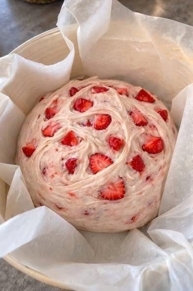 Sourdough Strewbery cream cheese loaf Recipe